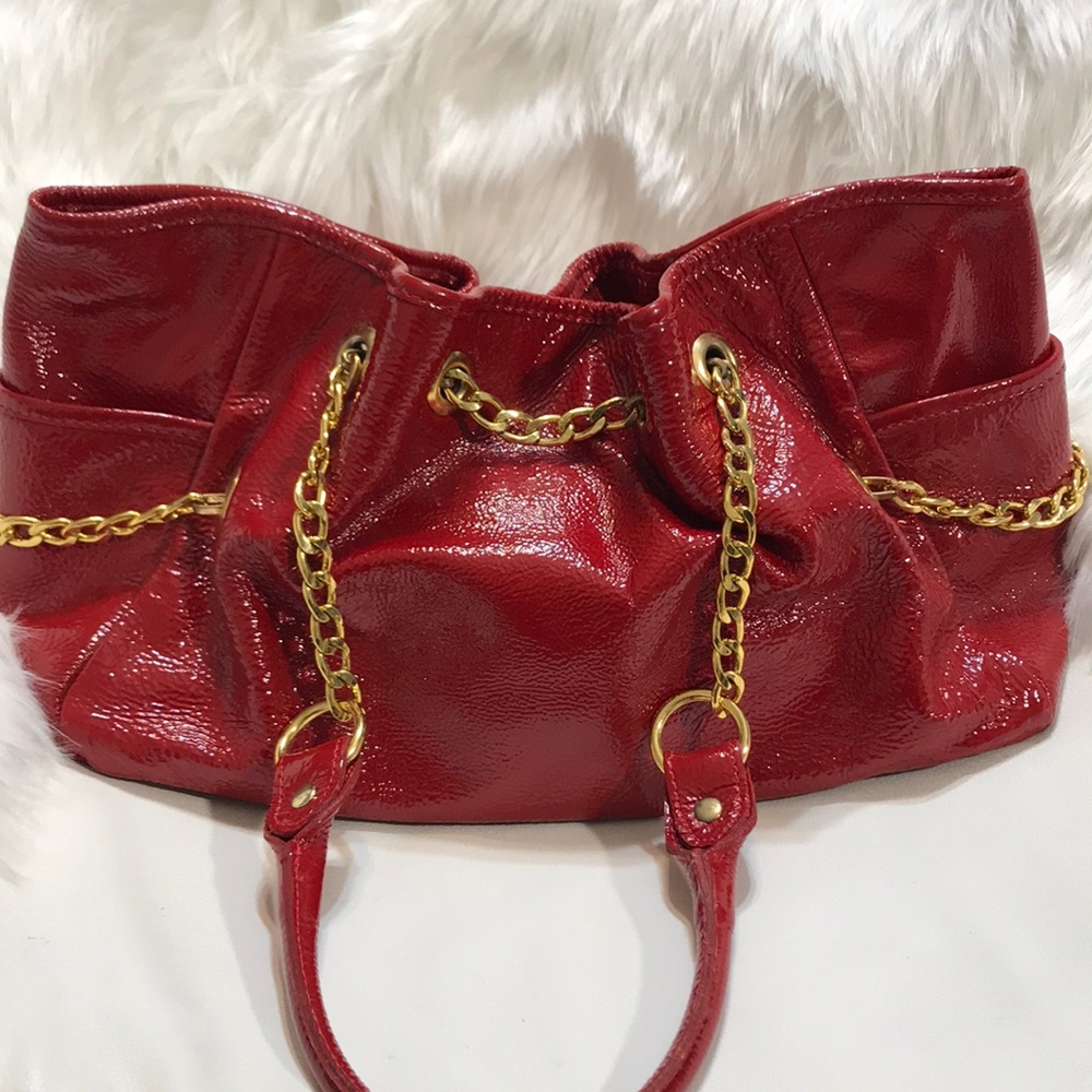 Pietro Alessandro New York Red Glazed Leather Bag